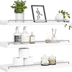 RYOFOBETTO 32 inches Long Floating Shelves, Bathroom Decor Shelves Over Toilet by RYOFOBETTO