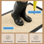 GORILLA GRIP 100% Waterproof All-Season WeatherMAX Doormat US Designed Natural - Image 5
