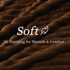 BEDELITE Striped Fleece Throw Blanket, Chocolate Brown, Soft Cozy, Lightweight - Image 4