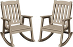 Greesum Set of 2 Outdoor Rocking Chair, All-Weather Patio Rocker, Rust-Proof & by BuynowfromGreesum