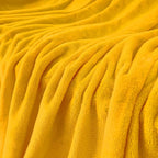 Mustard yellow Fleece Plush Throw Blanket 60"x80"for Couch Fuzzy Cozy | Super - Image 4