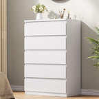 Jocoevol White 5 Drawer Dresser by JOCOEVOL