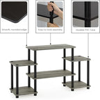 Furinno Turn-N-Tube No Tools Entertainment Center, Round Square Corner - Image 5