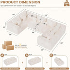 Luxanimarion 136'' Large Sectional Cloud Couches - Image 2