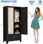 GAIOUS Steel Armoire Wardrobe Closet - Image 2