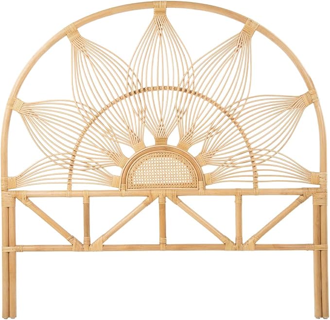 Kouboo Sunflower Rattan California King Headboard Bedroom Bedroom Furniture by KOUBOO