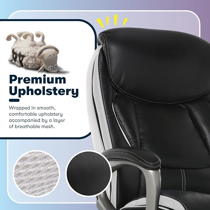 Serta® Lautner Executive Home Office Desk Chair, Ergonomic High-Back - Image 4