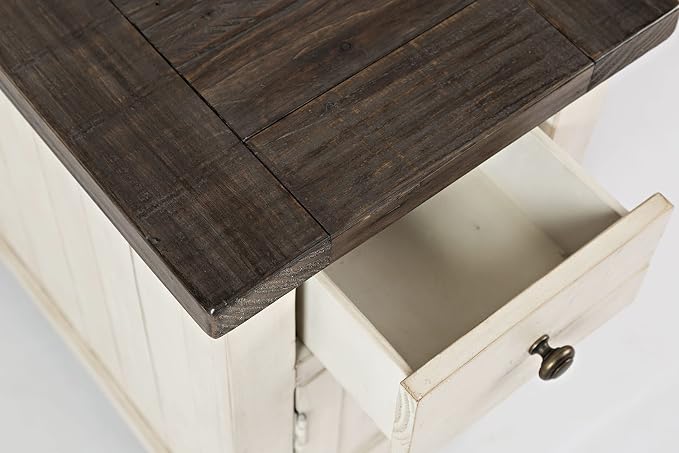 Jofran Madison County Pine Farmhouse Chairside Table - Image 5