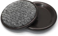 12Pcs Round Metal Felt Furniture Caster Cups, 1-5/8Inch Carpet-Bottom Furniture by Unknown