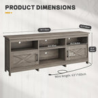 YITAHOME TV Stand for 80/75/70 Inch TVs, Farmhouse Entertainment Center - Image 2