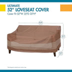 DUCKCOVERS ULV543735 Ultimate 54 in. W Patio Loveseat Cover, x 37" D x 35" H - Image 3