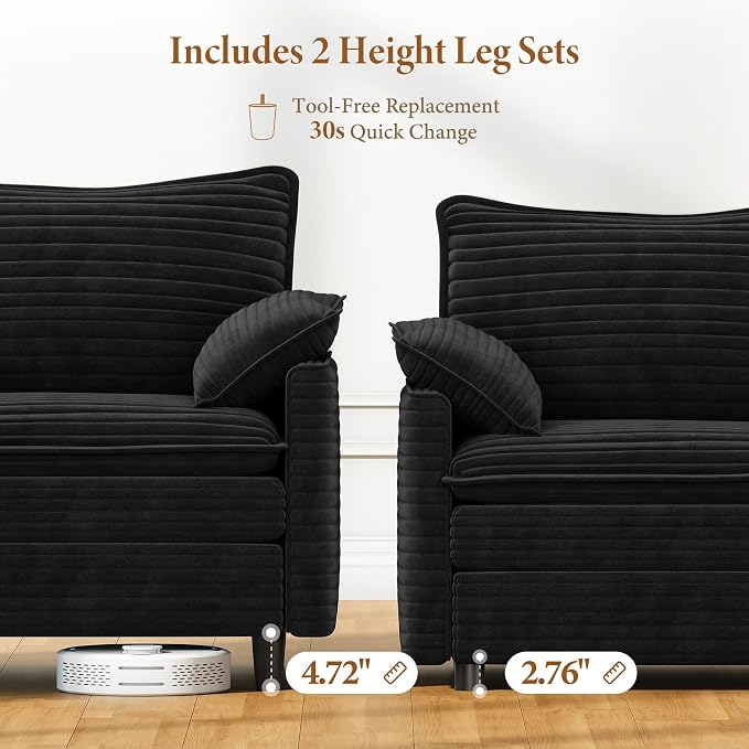Vesgantti 142" Oversized Sectional Sofa Bed, 8-Seater Modular Sleeper Cloud - Image 3