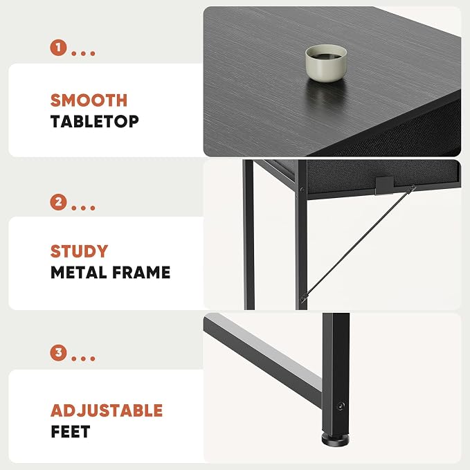 DUMOS 32" Home Office Computer Desk - Image 8