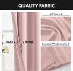 MIULEE Set of 4 Light Pink 45 Inch Short Blackout Kitchen Window Curtains | - Image 8