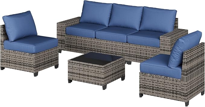 Aoxun 6-Piece Patio Sectional Sofa - Image 10