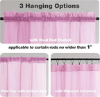 Chyhomenyc Pink Sheer Curtains 84 Inches Long - Image 5