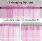Chyhomenyc Pink Sheer Curtains 120 Inches Long - Image 5