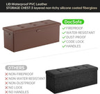 DocSafe Storage Ottoman Bench, Fireproof＆Waterproof Folding Bench - Image 5