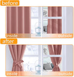 RV Blackout Curtains for Bedroom, 52 x 30 Inches Long, Dusty Rose | Thermal - Image 4