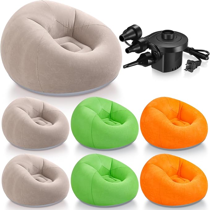 Realspring 6 9 12 Pcs Inflatable Bean Bag Chairs by Realspring