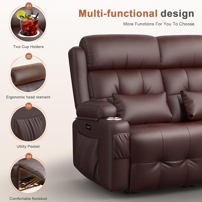 Power Loveseat Recliner Sofa - Image 5
