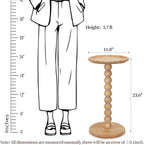 Drink Table, Boho Rattan Flower Small Side Table - Image 2