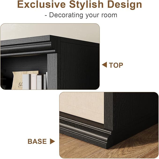 Rresyet 71.8" L *47.2“W Wooden Bookcase and Bookshelf – Extra Large Bookshelf - Image 4