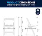 Flash Furniture HERCULES Kids White Resin Folding Chair - Image 3