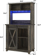 31.5" Wide Farmhouse Coffee Bar Cabinet - Image 2