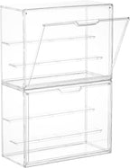 Vtopmart 2 Pack Acrylic Display Case, Stackable Figure Display Case by Vtopmart