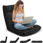 Folding Floor Gaming Chair, 14-Position Adjustable Backrest, Skin-Friendly - Image 4