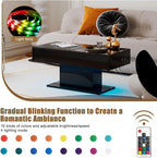 HedoAjim Black LED Coffee Table - Image 4