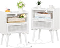 Lerliuo Rattan Nightstands set of 2 by Lerliuo