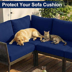 Smiry Waterproof Patio Cushion Covers, Stretch Outdoor Furniture Covers | Couch - Image 8