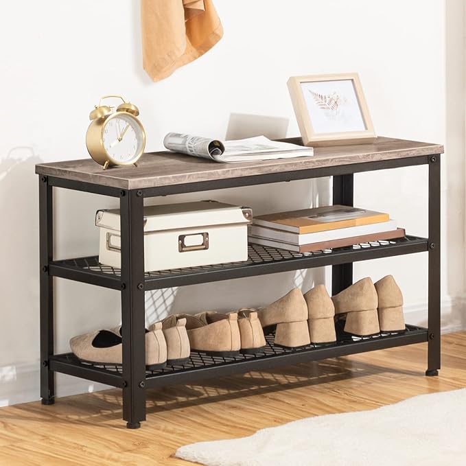 HOOBRO Hall Tree Entryway Storage Bench, Coat Rack Shoe Bench, Shoe Rack - Image 7