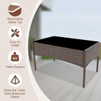 GarveeLife 4-Piece Patio Furniture Set, Rattan Outdoor Furniture - Image 7