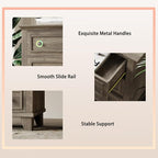IDEALHOUSE 6 Drawer Dresser, Wooden Storage Chest of Drawers - Image 6
