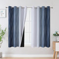 Navy Blue and Greyish White Blackout Curtains by ESTELARTEXTILER