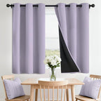 SimpleHome Lilac 100% Blackout Curtains Room Darkening Living Room 36 Inch | by SimpleHome