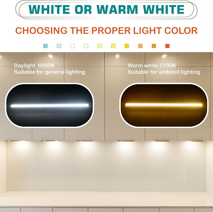 Single Under Cabinet LED Light Bar 12", Curio Collection Bookshelf Display - Image 5