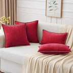 MIULEE Decorative Couch Throw Pillow Covers 18x18 Inch Red 2 Pack | Summer - Image 8