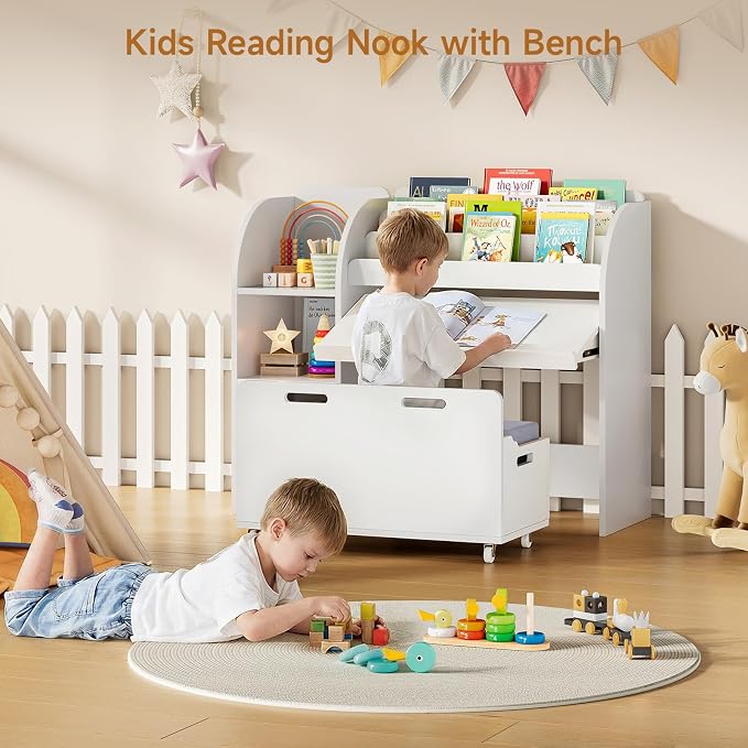 ONBRILL Kids Bookshelf and Toy Storage Organizer - Image 3