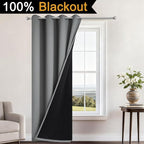 Yakamok Grey Blackout Curtains 84 Inches Long - Image 2