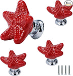 Starfish Drawer Knobs Coastal Kitchen Cabinet Knos Beach Themeb Knob Ceramic by Brosay