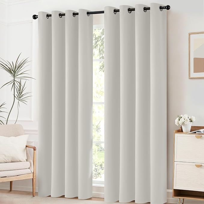 Yakamok Room Darkening Curtains 52x72 inch Length Light Beige-Living Room | 2 - Image 2