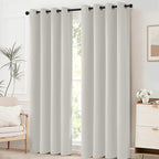 Yakamok Room Darkening Curtains 52x63 inch Length Light Beige-Living Room | 2 - Image 2