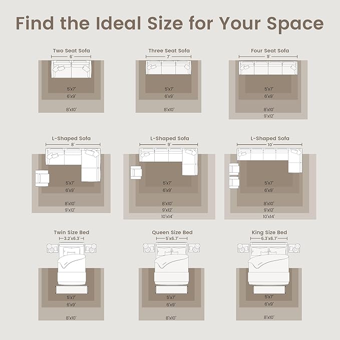 5x8 Area Rugs for Living Room, Large Washable Rug, Dining Room, Low Pile - Image 3