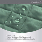 Easy-Going Reversible Couch Cover, Large Futon Sofa, Cyan/Ivory | Machine - Image 5