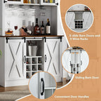4ever2buy Farmhouse Coffee Bar Cabinet - Image 6