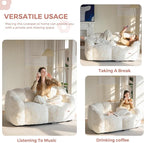 MAXYOYO Bean Bag Chair for Adults, Loveseat Floral Shaped Bean Bag Sofa - Image 3